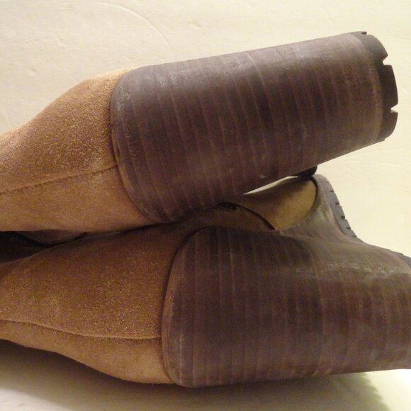 Splendid LL1557 Cleveland Light Brown tall boot size 10 brown suede wedge heel - Picture 6 of 8